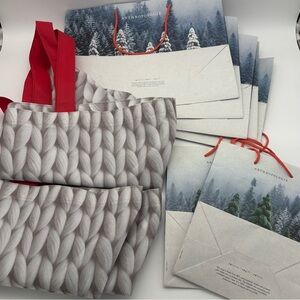 Anthropology Large Reusable Tote Bags And Christmas Gift Bags Total 9 Holiday